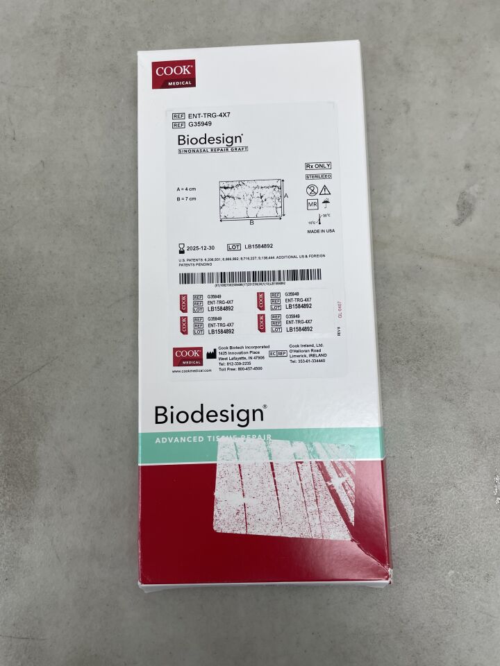G35949 - COOK - Biodesign Sinonasal Repair Graft, 4 x 7cm, (BX/1) - ( Expiry Date: 2025-12-30 )