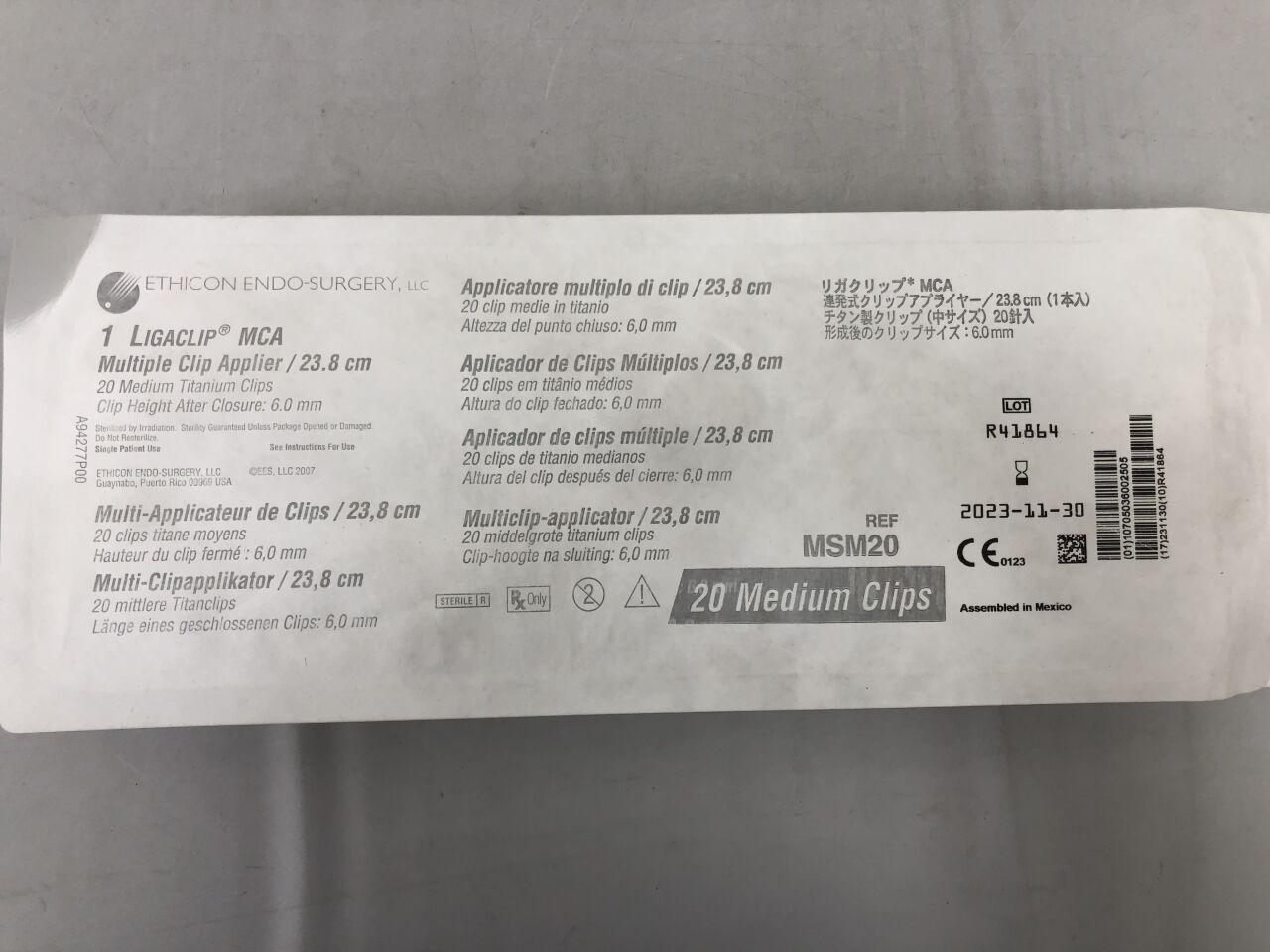 MSM20 - ETHICON - 1 Ligaclip MCA Multiple Applier, 23.8cm, (EA) - ( Expiry Date: 2025-02-28 )