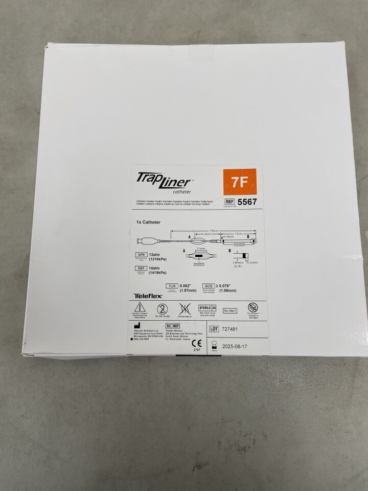 5567 - TELEFLEX - Vascular Solutions TrapLiner Catheter, 7F, (BX/1) - ( Expiry Date: 2025-08-17 )