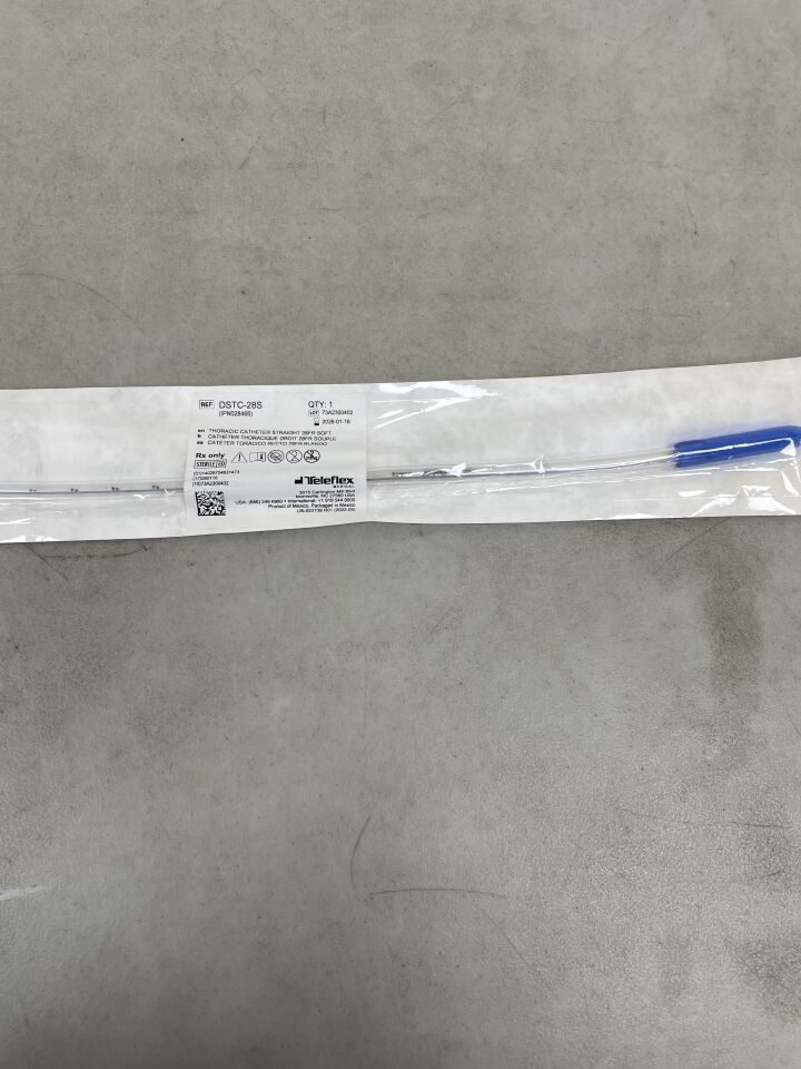 DSTC-28S - TELEFLEX - Pleur-Evac 28F Thoracic Catheter, Straight (Soft), (EA) - ( Expiry Date: 2026-01-16 )