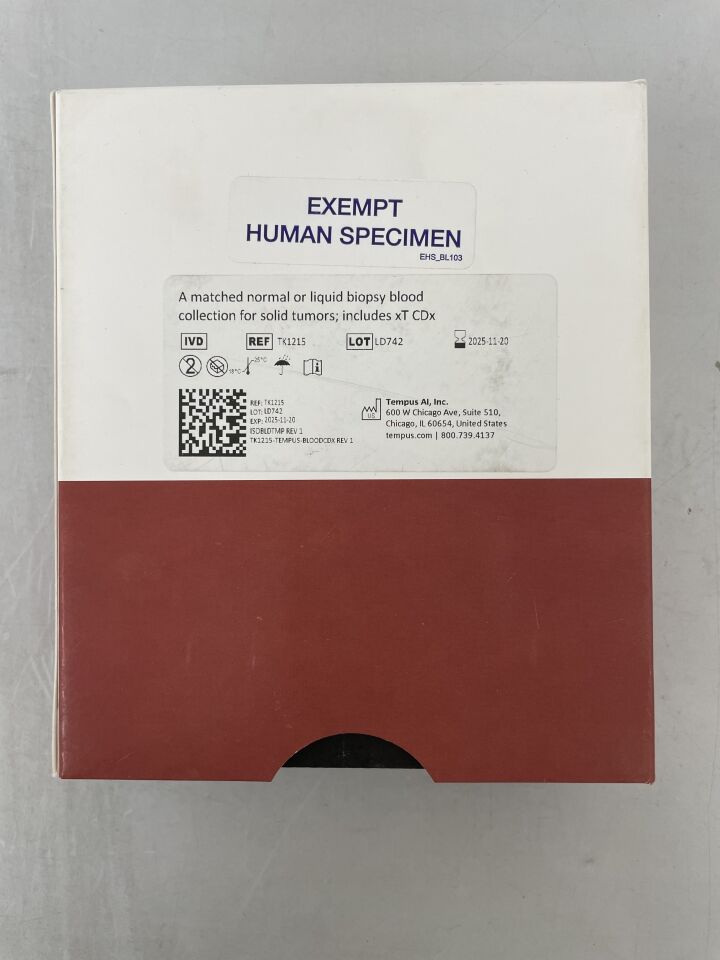 TK1215 - TEMPUS - Blood Collection Kit - Frontline with Consent, (BX/1) - ( Expiry Date: 2025-11-20 )