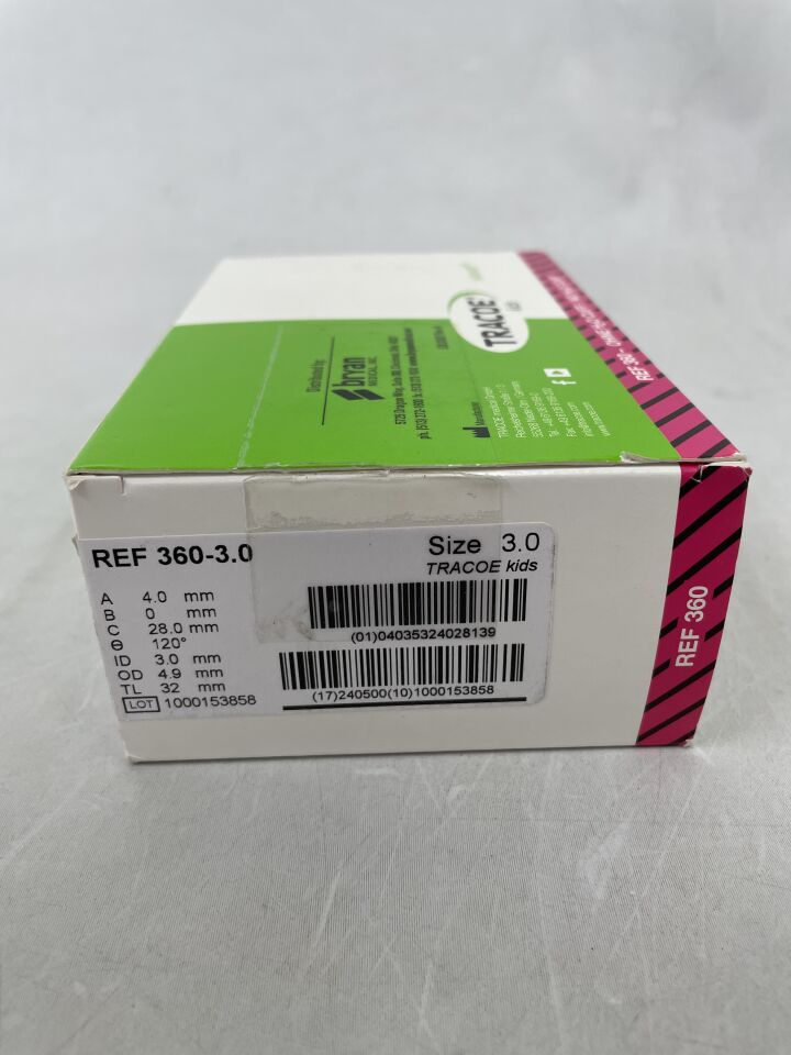 360-3.0 - TRACOE MEDICAL - Silcosoft Tracheostomy Tube for Children, Size 3.0, (BX/1) - ( Expiry Date: 2024-05-31 )