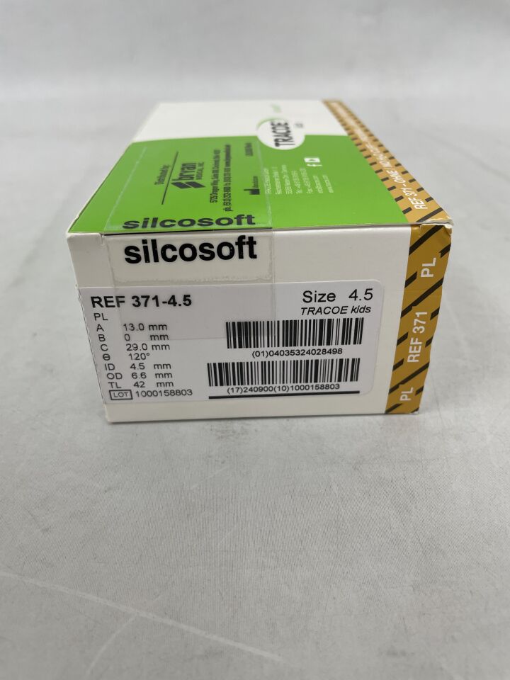 371-4.5 - TRACOE MEDICAL - Silcosoft Tracheostomy Tube for Children, Size 4.5, (BX/1) - ( Expiry Date: 2025-07-31 )