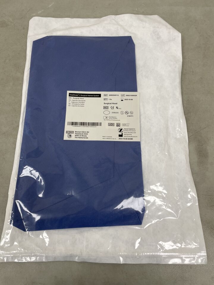 992040112 - ZIMMER - TotalShield II Surgical Hood, (EA) - ( Expiry Date: 2025-10-06 )