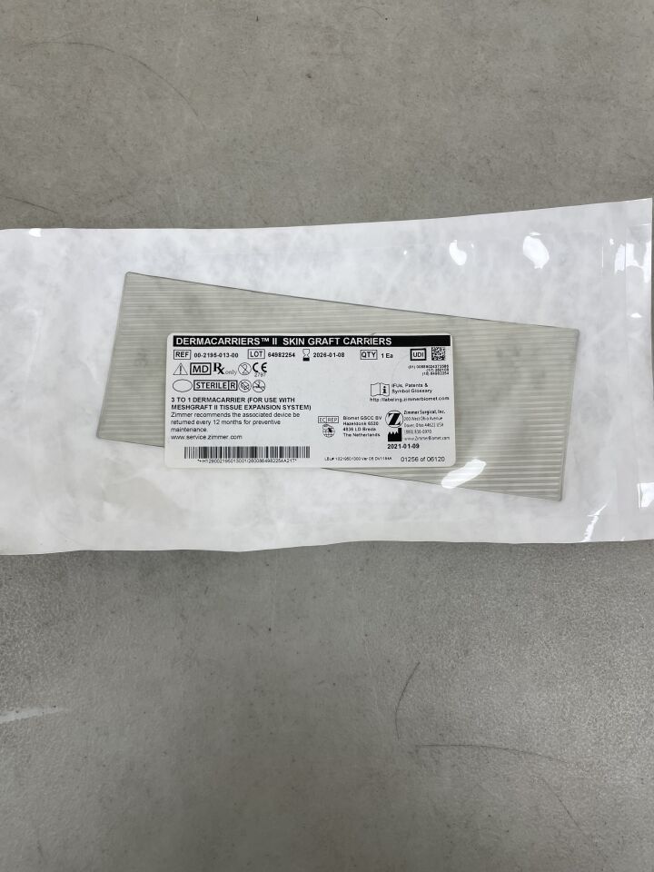 00-2195-013-00 - ZIMMER - Dermacarriers II Skin Graft Carriers 3-1, (EA) - ( Expiry Date: 2026-01-08 )