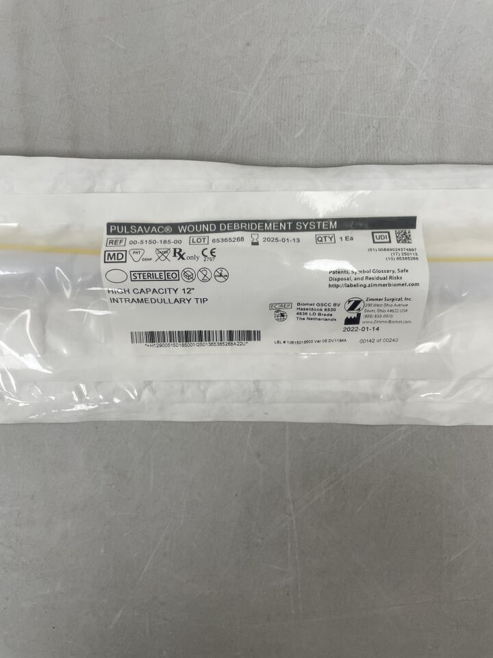 00-5150-185-00 - ZIMMER - PulsaVac High Capacity 12" Intramedullary Tip, (EA) - ( Expiry Date: 2025-01-13 )