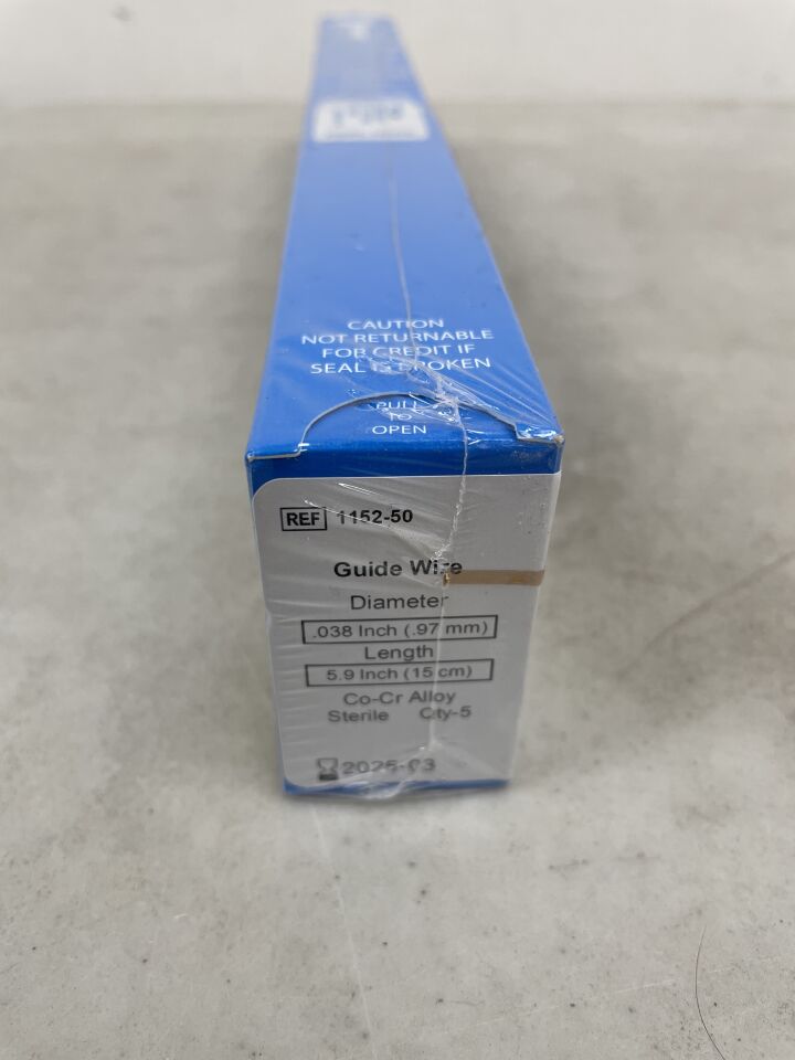 1152-50 - ZIMMER - Guide Wire 0.038 inch diameter, 5.9 inch length, (BX/5) - ( Expiry Date: 2025-03-01 )