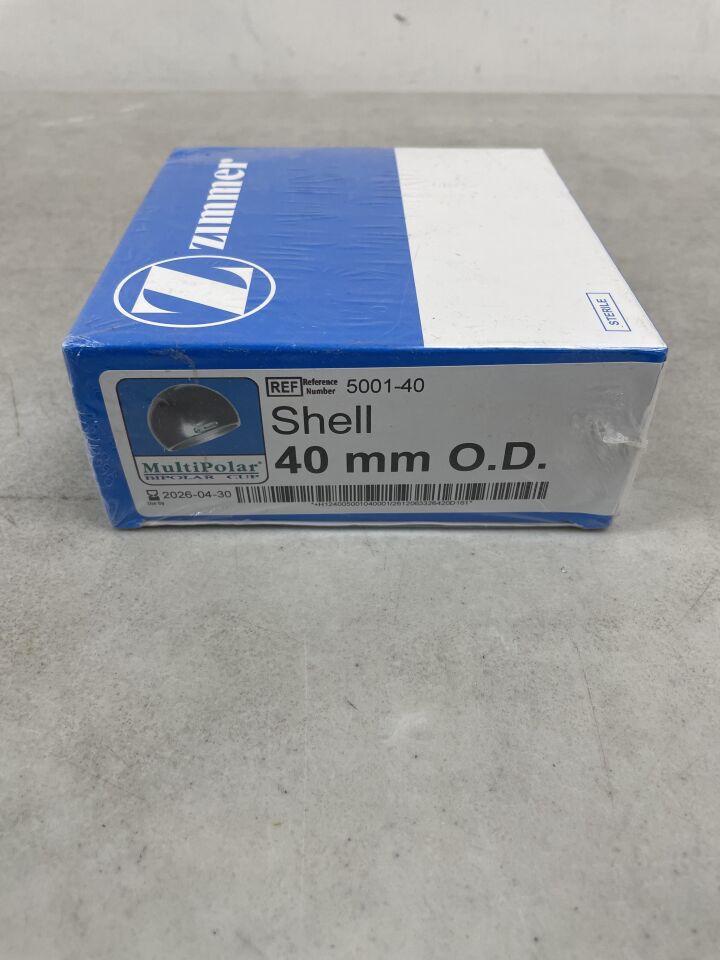 5001-40 - ZIMMER - MultiPolar BiPolar Cup, Shell, 40mm, (BX/1) - ( Expiry Date: 2026-04-30 )
