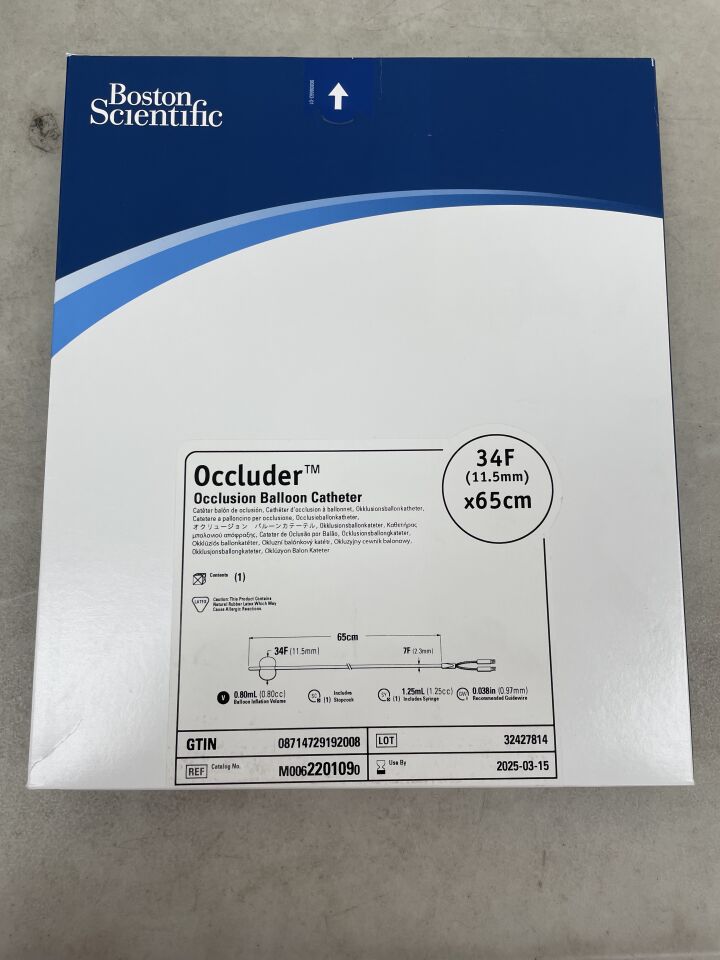 220109 - BOSTON SCIENTIFIC - Occluder Occlusion Balloon Catheter - 34Fr x 65cm, (BX/1) - ( Expiry Date: 2025-03-15 )