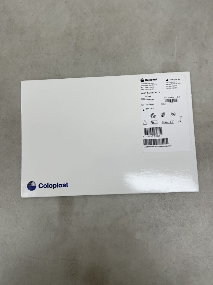 93-9268 - COLOPLAST - AXIS Dermis, 6cm X 8cm, (BX/1) - ( Expiry Date: 2025-08-31 )