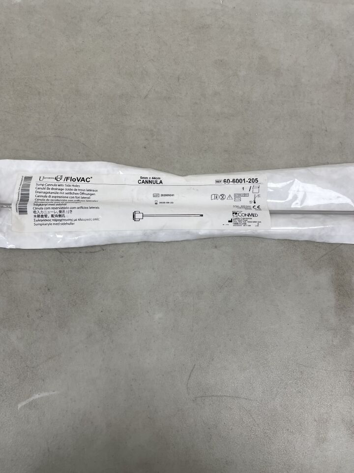 60-6001-205 - CONMED - FloVAC Sump Cannula, 5mm x 44 cm, (EA) - ( Expiry Date: 2025-09-23 )