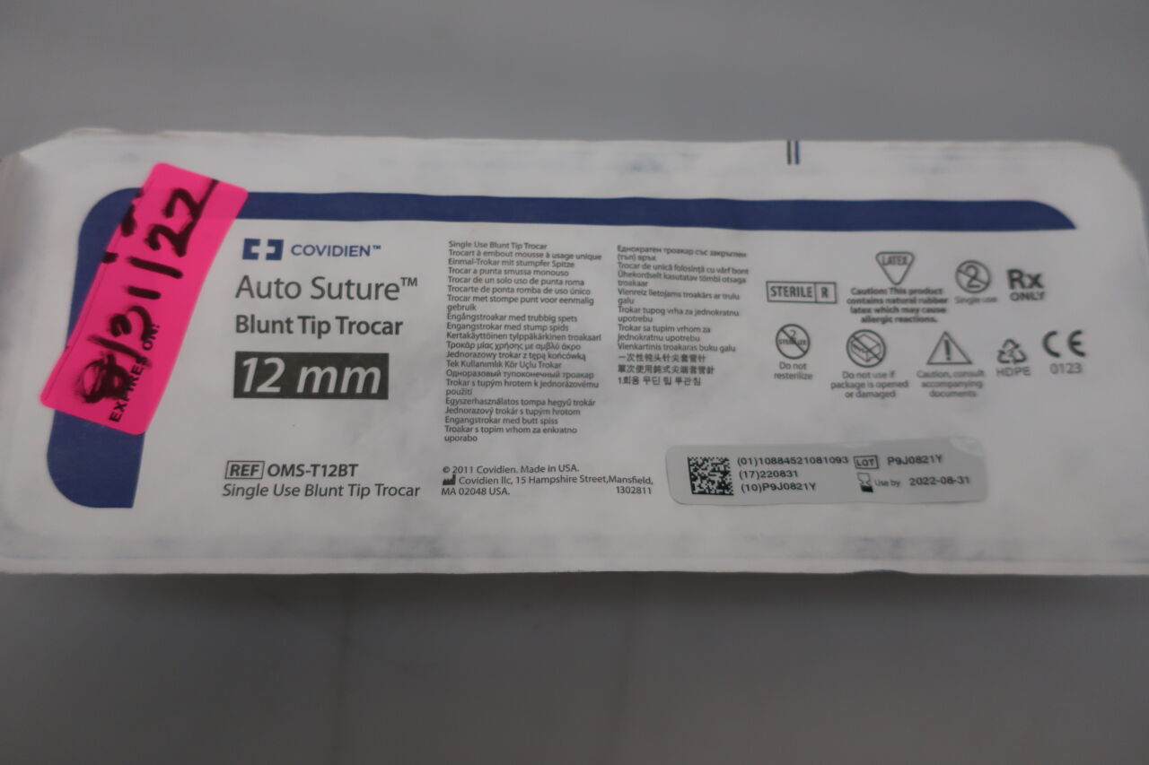 OMS-T12BT - COVIDIEN - Spacemaker Single-Use Blunt Tip Trocar with Built-in Converter, 5 and 10 mm Size, (EA) - ( Expiry Date: 2025-07-31 )
