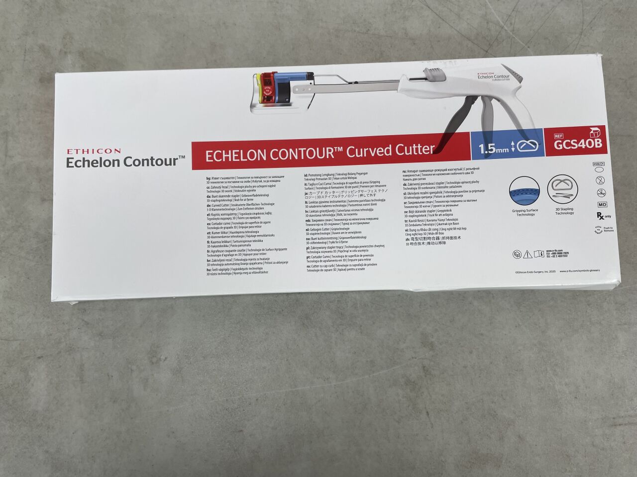 GCS40B - ETHICON - Echelon Contour Curved Cutter 1.5mm, (BX/1) - ( Expiry Date: 2025-12-31 )