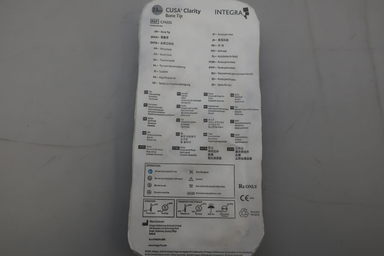 C7420S - INTEGRA - Cusa Clarity Bone Tip, 23kHz, (EA) - ( Expiry Date: 2025-10-31 )