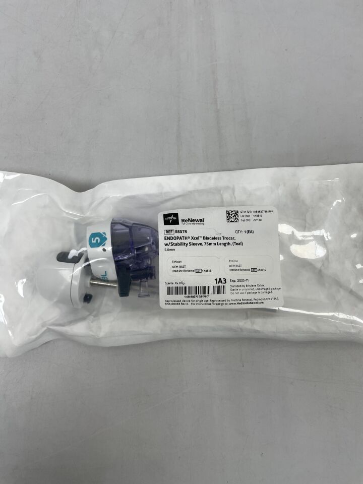 B5STR - MEDLINE - ETHICON ENDOPATH Xcel Bladeless Trocar, w/Stability Sleeve, 75mm Length (Reprocessed), (EA) - ( Expiry Date: 2023-11-30 )