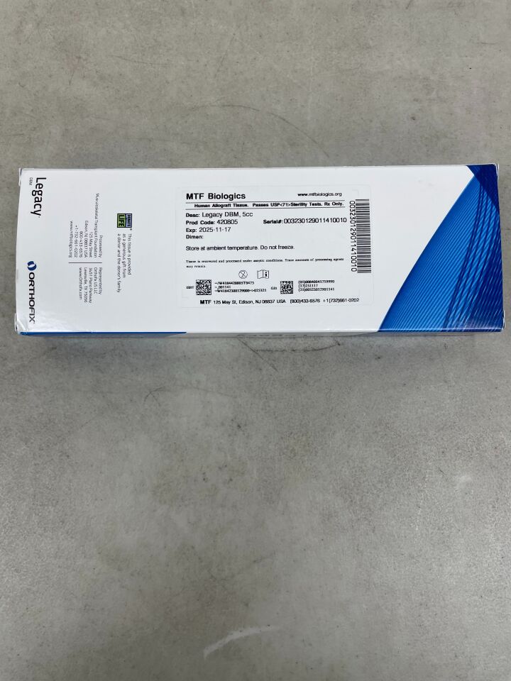 420805 - MTF BIOLOGICS - Legacy DBM, 5cc, (BX/1)