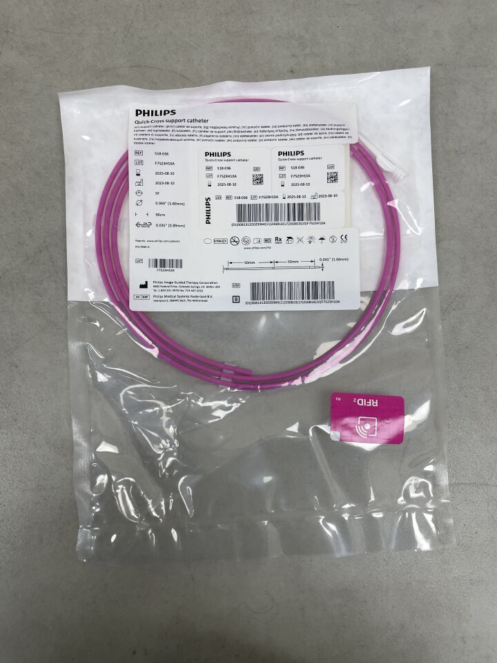 518-036 - PHILIPS - Quick-Cross Support Catheter, 90cm working length, 1.6mm OD, 1.04mm Tip Profile, (EA) - ( Expiry Date: 2025-08-10 )