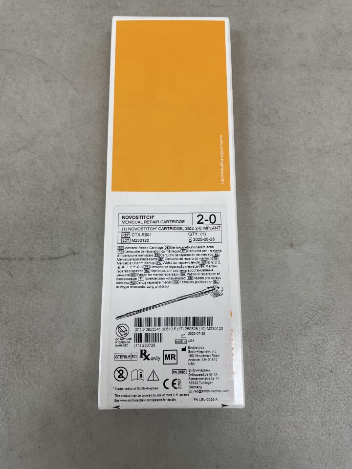 CTX-R001 - SMITH & NEPHEW - Ceterix NovoStitch 2-0 Meniscal Repair Cartridge, (BX/1) - ( Expiry Date: 2025-08-28 )