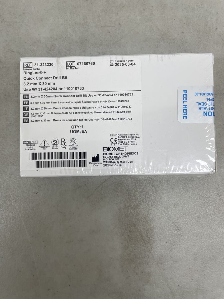 31-323230 - ZIMMER - G7 Single-Use Drill Bit, 3.2 x 30mm, (BX/1) - ( Expiry Date: 2035-03-04 )