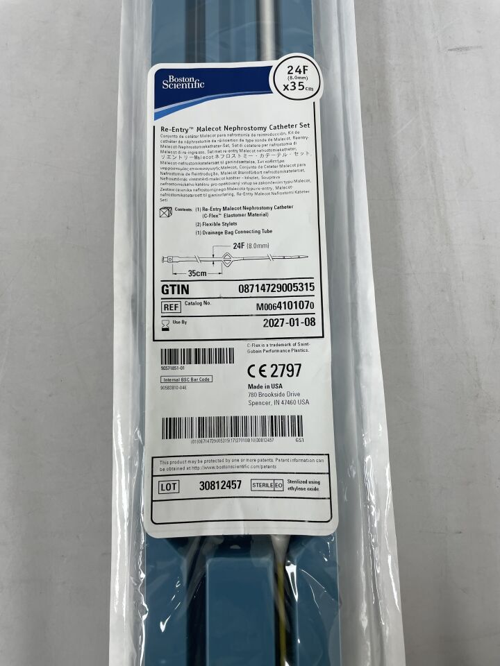 410107 - BOSTON SCIENTIFIC - re-entry malecot nephrostomy catheter set, 24fr (8.0mm) x 35cm, (EA) - ( Expiry Date: 2027-01-08 )