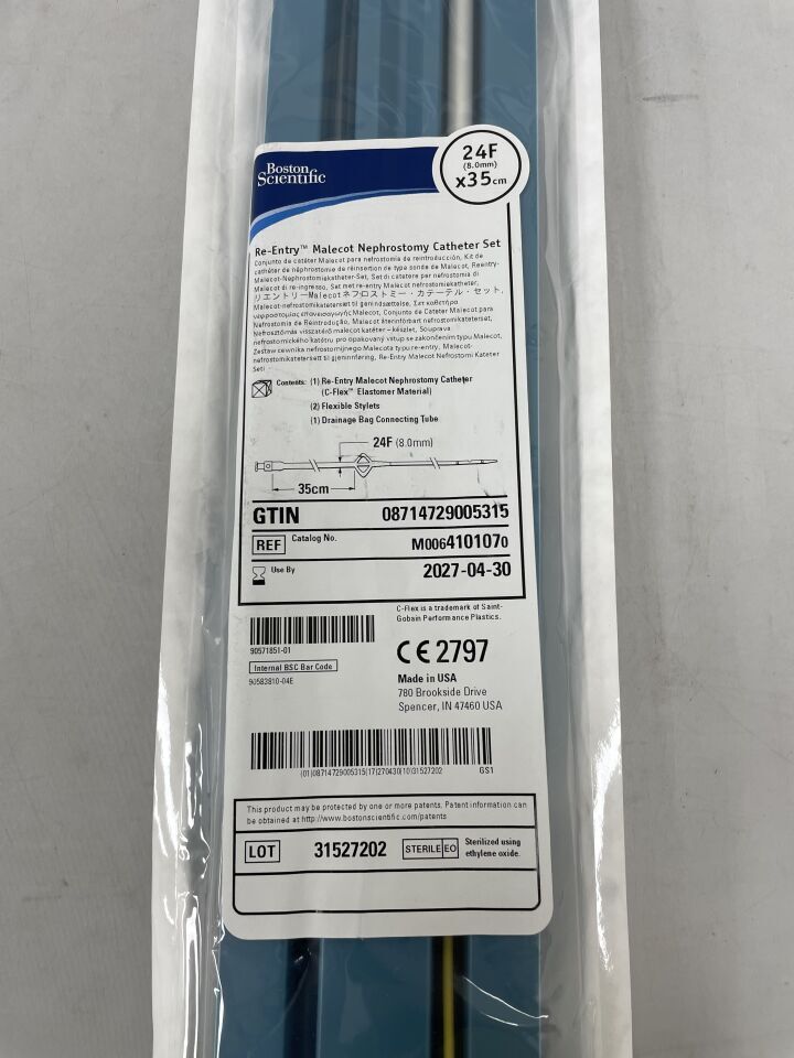 410107 - BOSTON SCIENTIFIC - re-entry malecot nephrostomy catheter set, 24fr (8.0mm) x 35cm, (EA) - ( Expiry Date: 2027-04-30 )