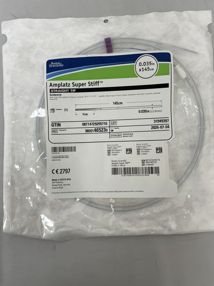 46523 - BOSTON SCIENTIFIC - Amplatz Super Stiff Guidewire - Straight Tip - .035" x 145cm, (EA) - ( Expiry Date: 2026-07-04 )