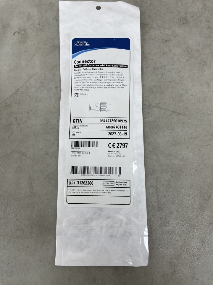 740111 - BOSTON SCIENTIFIC - Ureteral Catheter Connector Connection for 7F through 10F Catheters, (EA) - ( Expiry Date: 2027-03-19 )