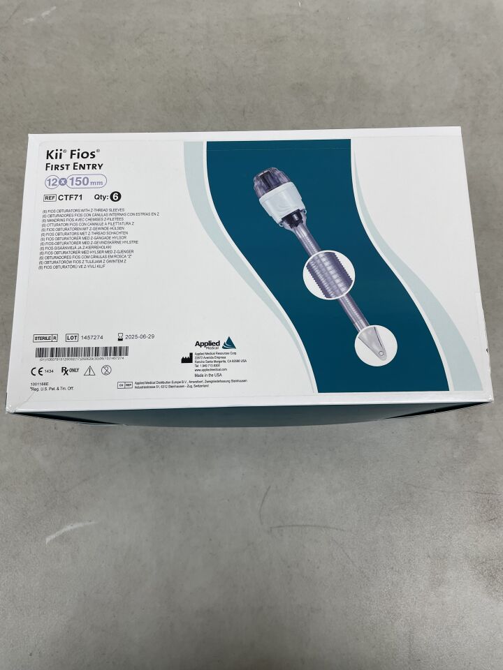 CTF71 - APPLIED MEDICAL RESOURCES - Kii Fios Z-Thread First Entry Access System, 12 x 150 mm, (BX/6) - ( Expiry Date: 2025-06-29 )