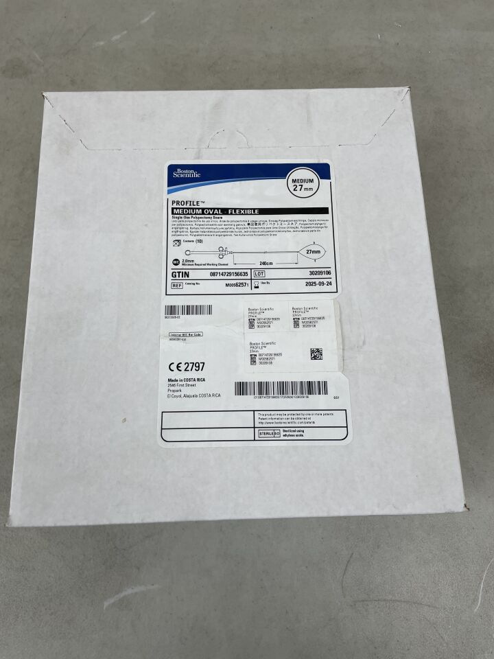 6257 - BOSTON SCIENTIFIC - profile single-use polypectomy snare - medium oval, flexible - 27mm, (BX/10) - ( Expiry Date: 2025-09-24 )