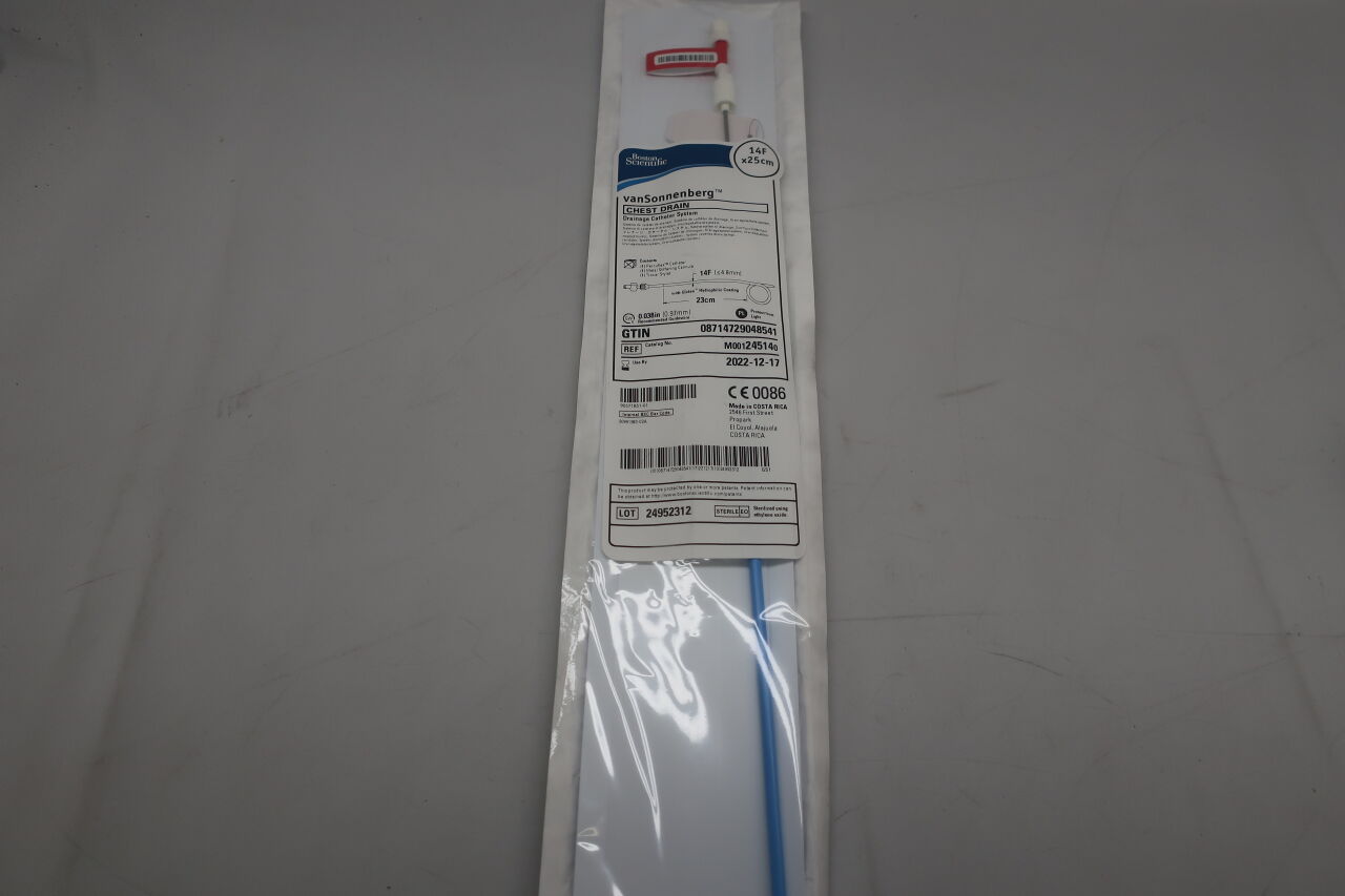 24514 - BOSTON SCIENTIFIC - VanSonnenberg Chest Drainage Catheter System 14F x 25cm, (EA) - ( Expiry Date: 2025-06-06 )