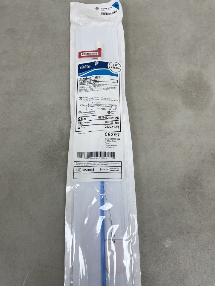 27139 - BOSTON SCIENTIFIC - Flexima APDL Drainage Catheter System, Locking Pigtail, 14F X 25cm, () - ( Expiry Date: 2025-11-15 )