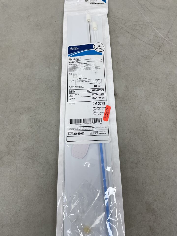 27181 - BOSTON SCIENTIFIC - Flexima Nephrostomy Catheter System - Regular - 12Fr x 25cm, (EA) - ( Expiry Date: 2024-07-08 )