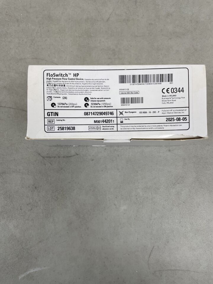 44201 - BOSTON SCIENTIFIC - FloSwitch HP, High Pressure Flow Control Device, (BX/24) - ( Expiry Date: 2025-08-05 )