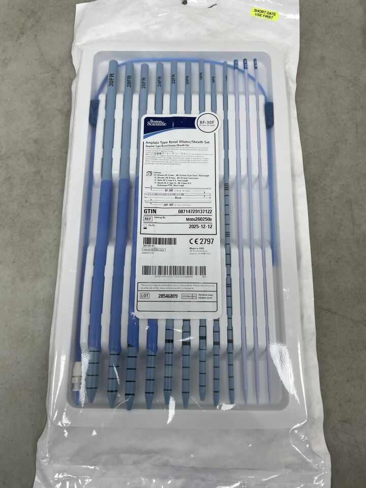 260250 - BOSTON SCIENTIFIC - Amplatz Type Renal Dilator/Sheath Set - 8Fr-30Fr, (EA) - ( Expiry Date: 2025-12-12 )