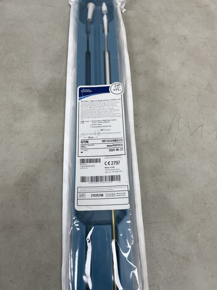 410107 - BOSTON SCIENTIFIC - Re-Entry Malecot Nephrostomy Catheter Set 24F/8.0mm x 35cm , (EA) - ( Expiry Date: 2025-06-21 )