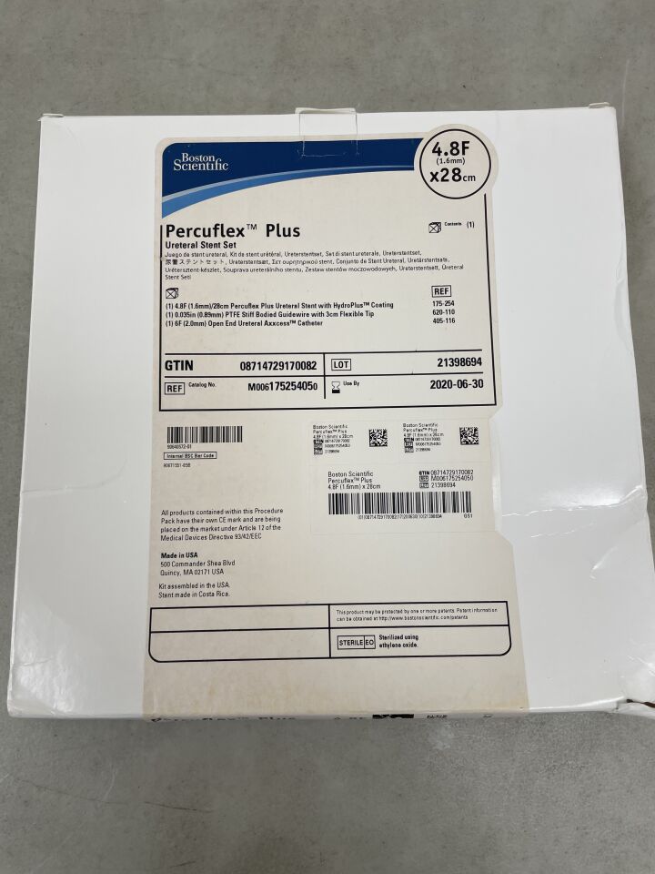 17525405 - BOSTON SCIENTIFIC - Percuflex Plus Ureteral Stent - 4.8Fr x 28cm, (BX/1) - ( Expiry Date: 2020-06-30 )