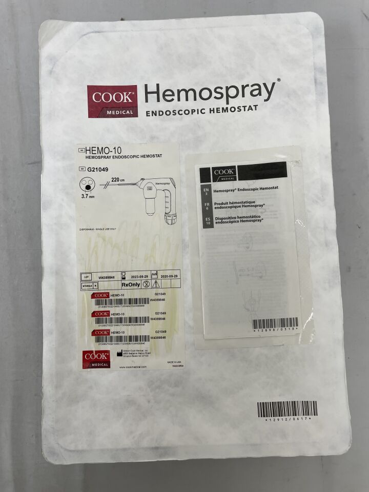 G21049 - COOK - Hemospray Endoscopic Hemostat with 10F Catheter, (EA) - ( Expiry Date: 2023-09-29 )