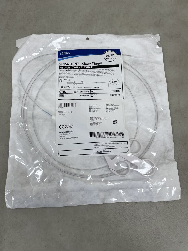 6267 - BOSTON SCIENTIFIC - Sensation Short Throw Snare, Medium, 27mm Loop Width, 240 cm Length, (EA) - ( Expiry Date: 2027-03-15 )
