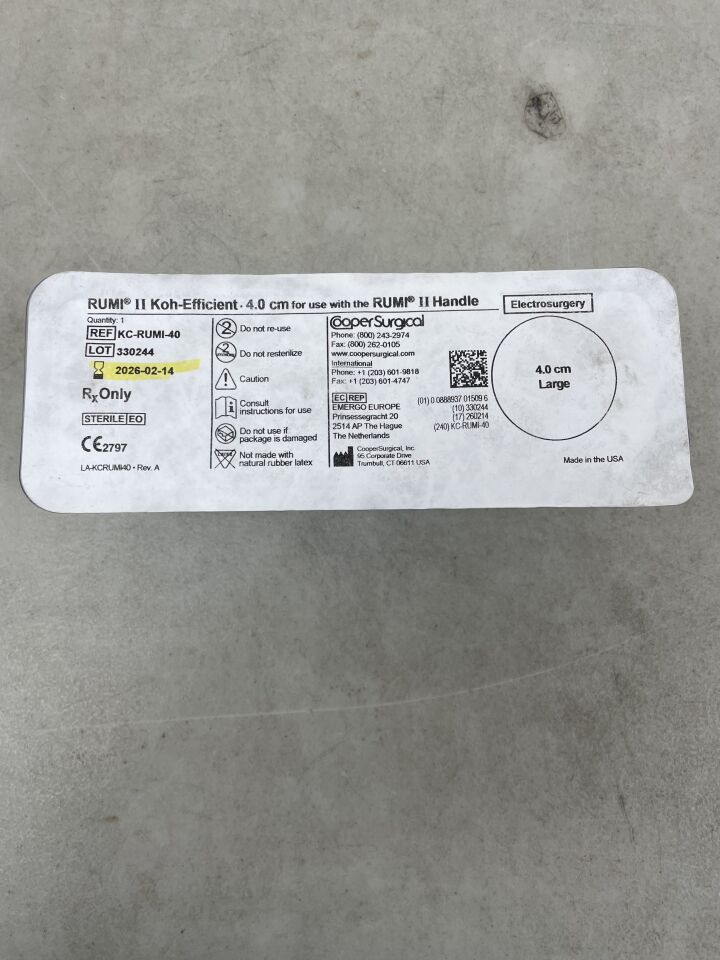 KC-RUMI-40 - COOPER SURGICAL - Rumi II Koh-Efficient System, 4 cm Size, Large, (EA) - ( Expiry Date: 2026-02-14 )