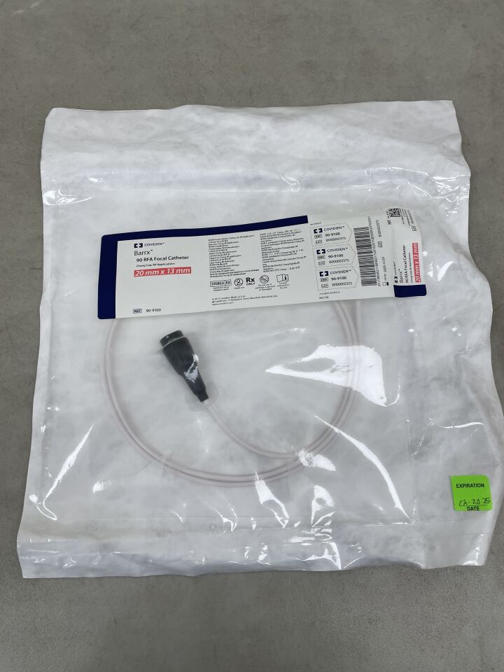 90-9100 - COVIDIEN - Barrx 90 RFA Focal Catheter, 8.6 to 12.8 mm Scope, 20 L x 13 mm W Electrode, (EA) - ( Expiry Date: 2025-12-20 )