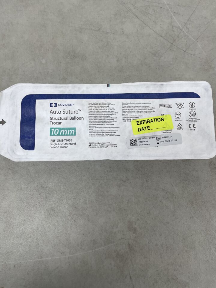 OMS-T10SB - COVIDIEN - Spacemaker Structural Balloon Trocar with Built-in Converters, 5 and 7/8 mm, (EA) - ( Expiry Date: 2025-07-31 )