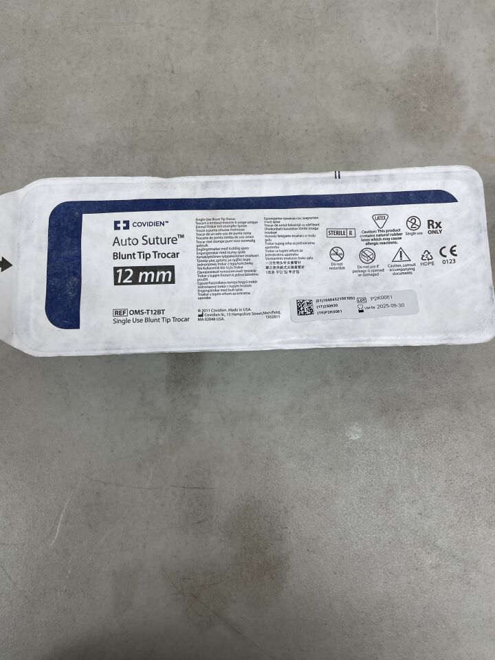 OMS-T12BT - COVIDIEN - Spacemaker Single-Use Blunt Tip Trocar with Built-in Converter, 5 and 10 mm Size, (EA) - ( Expiry Date: 2025-09-30 )