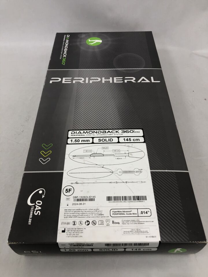 DBP-150SOLID145 - CSI - Diamondback 360 Peripheral Orbital Atherectomy System, Solid Crown, (BX/1) - ( Expiry Date: 2025-09-30 )