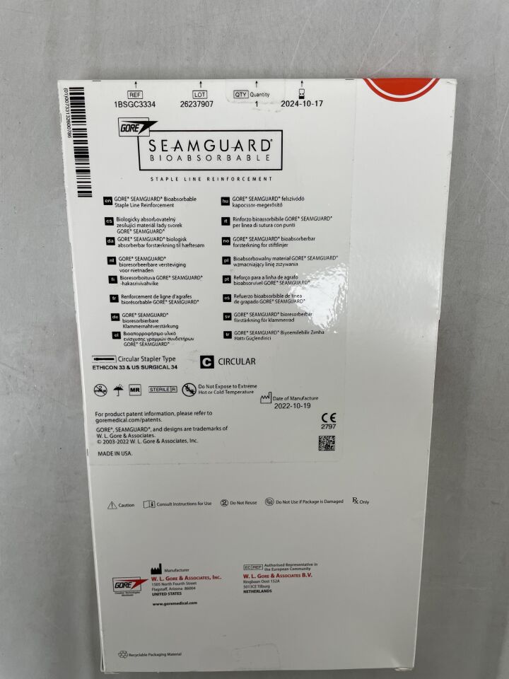 1BSGC3334 - GORE - SeamGuard for Circular Covidien CEEA 34, (BX/1) - ( Expiry Date: 2025-09-09 )