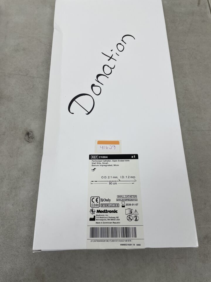 21004 - MEDTRONIC - Peritoneal Catheter, Small, Open End w/Slits, Barium 90cm, (BX/1) - ( Expiry Date: 2026-01-07 )