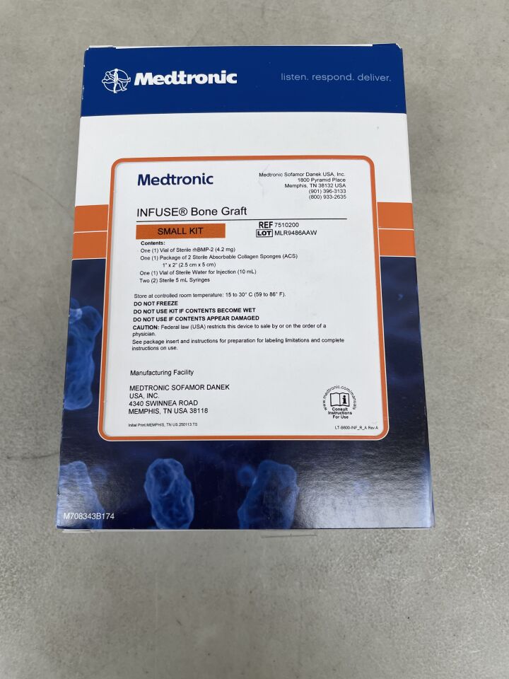 7510200 - MEDTRONIC - Infuse Bone Graft Small Kit, 2.8cc, (BX/1) - ( Expiry Date: 2026-02-01 )