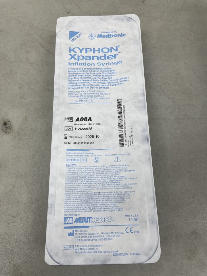 A08A - MEDTRONIC - kyphon xpander inflation syringe, (EA) - ( Expiry Date: 2025-10-07 )