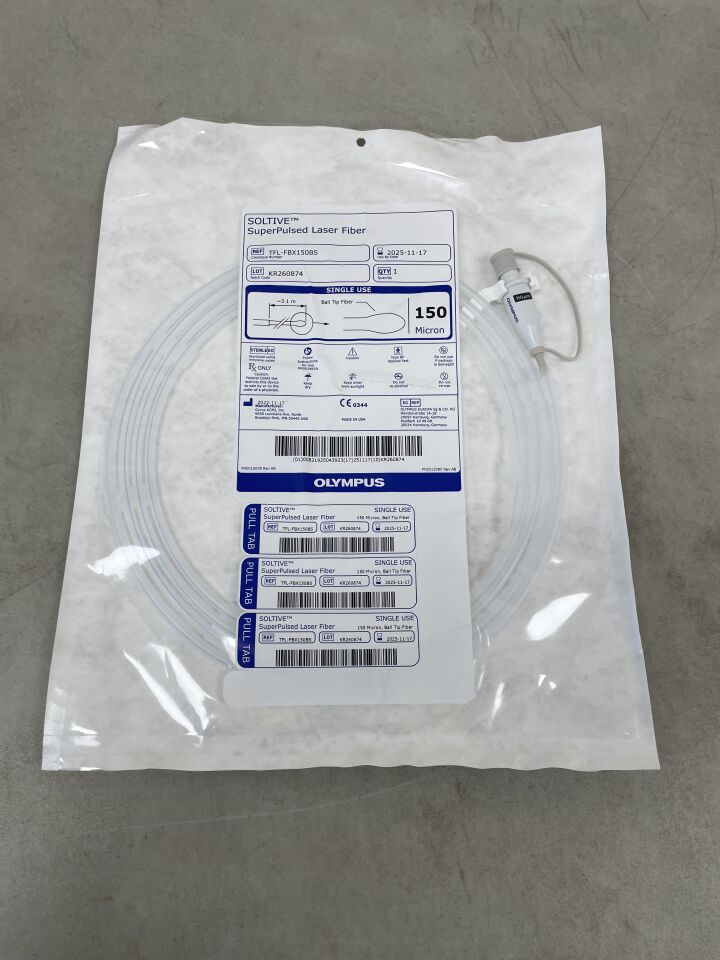 TFL-FBX150BS - OLYMPUS - SOLTIVE SuperPulsed Ball Tip Laser Fiber 150µm
, () - ( Expiry Date: 2025-11-17 )