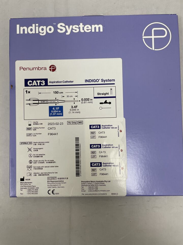 CAT3 - PENUMBRA - Indigo CAT3 Aspiration Catheter, 150cm, (BX/1) - ( Expiry Date: 2025-06-07 )
