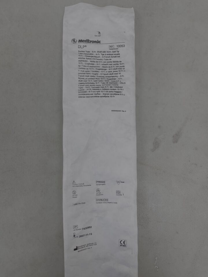 10053 - MEDTRONIC - DLP Cardiac Suction Tube, 3", Soft Tip, 6F Shaft w/10F Tip, (EA) - ( Expiry Date: 2027-11-15 )